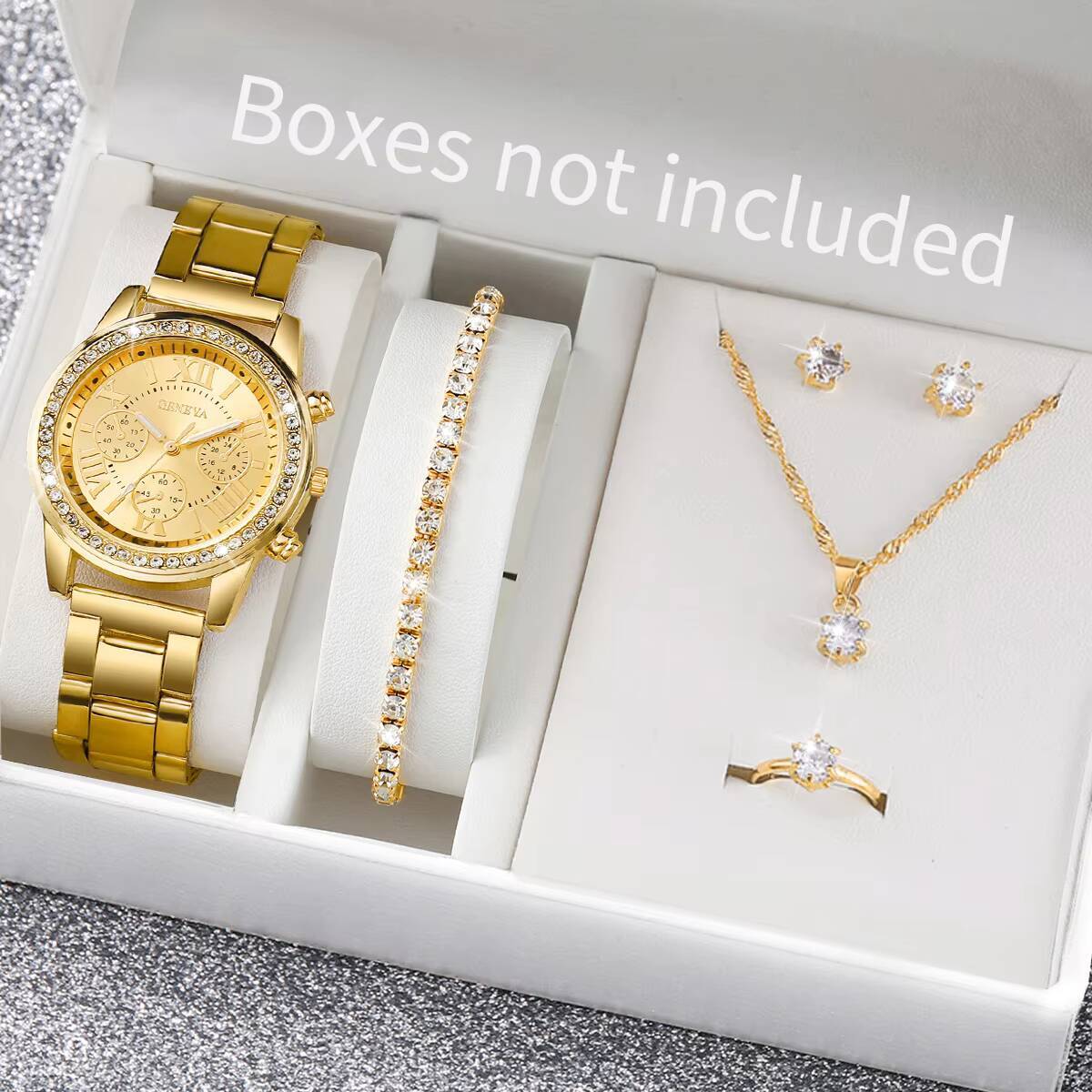 Jewelry Watch Making - 6 قطع/مجموعة ساعات نسائية أنيقة مرصعة