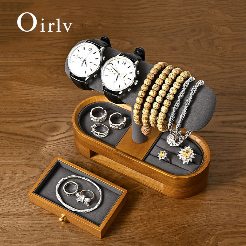 Jewelry Like Watches - Oirlv خشب متين ساعة منظم الرف