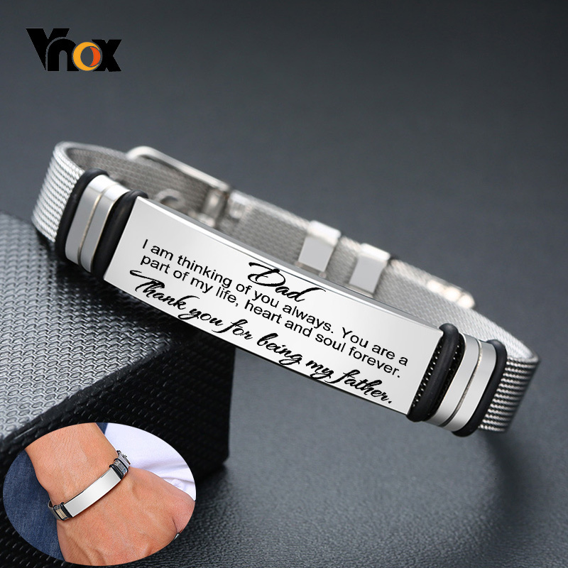 Jewelry Watches Men - أساور Vnox للرجال من الفولاذ المقاوم