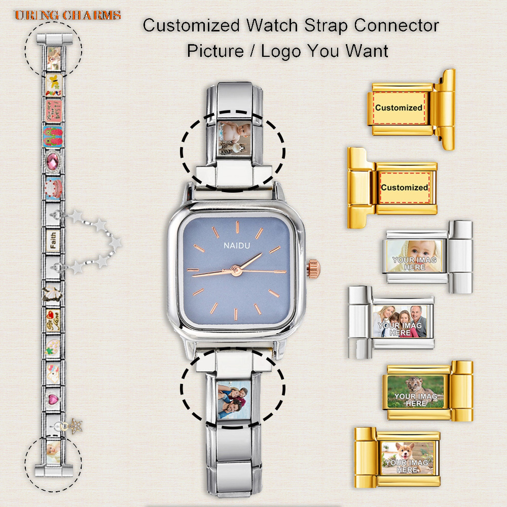 Jewelry Watch Making - 1 زوج صورة شعار مخصص حزام
