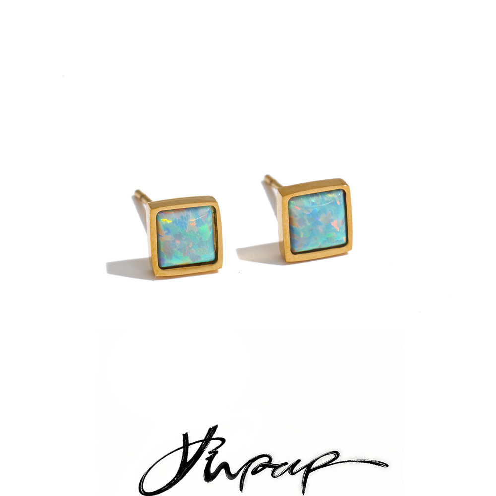 Opal Earrings Dangle - أقراط Yhpup 2026 من الفولاذ المقاوم