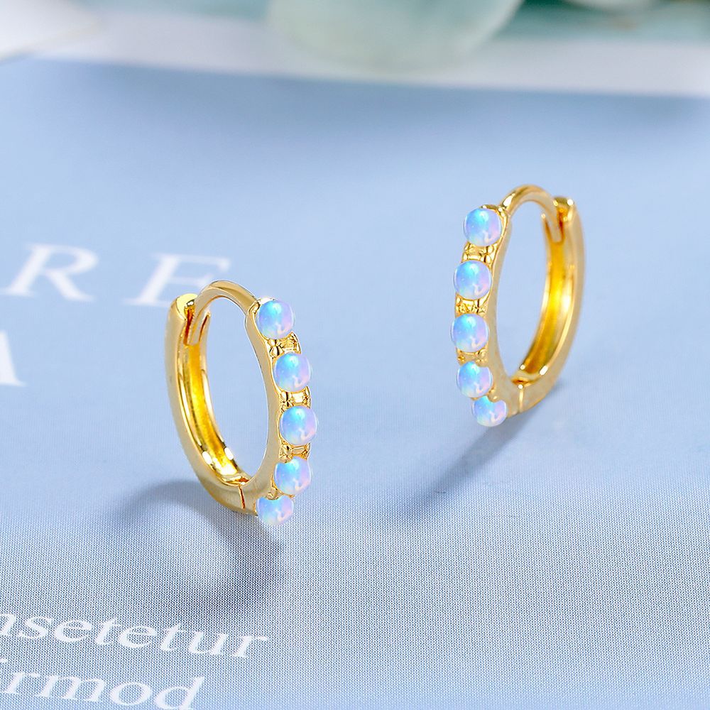 925 فضة ضوء فاخر جولة الماس ال - مراجعة Opal Earrings Dangle وسعره