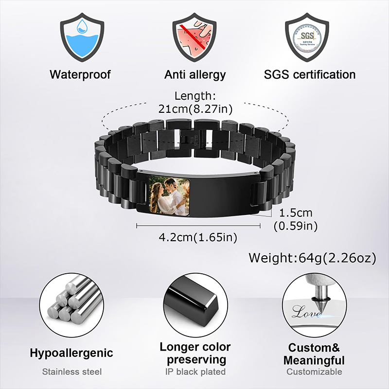 صورة مخصصة نص سوار حزام (استيك - مراجعة Jewelry Like Watches وسعره
