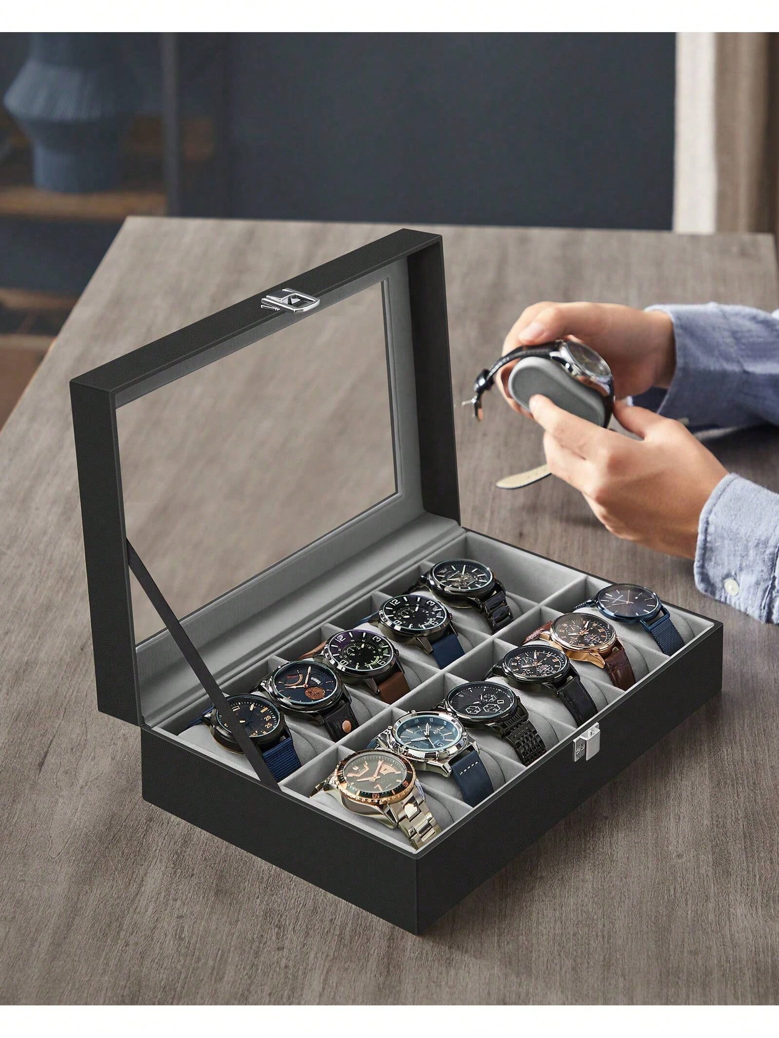 صندوق ساعات بـ 12 فتحة قابل لل - مراجعة Jewelry Like Watches وسعره