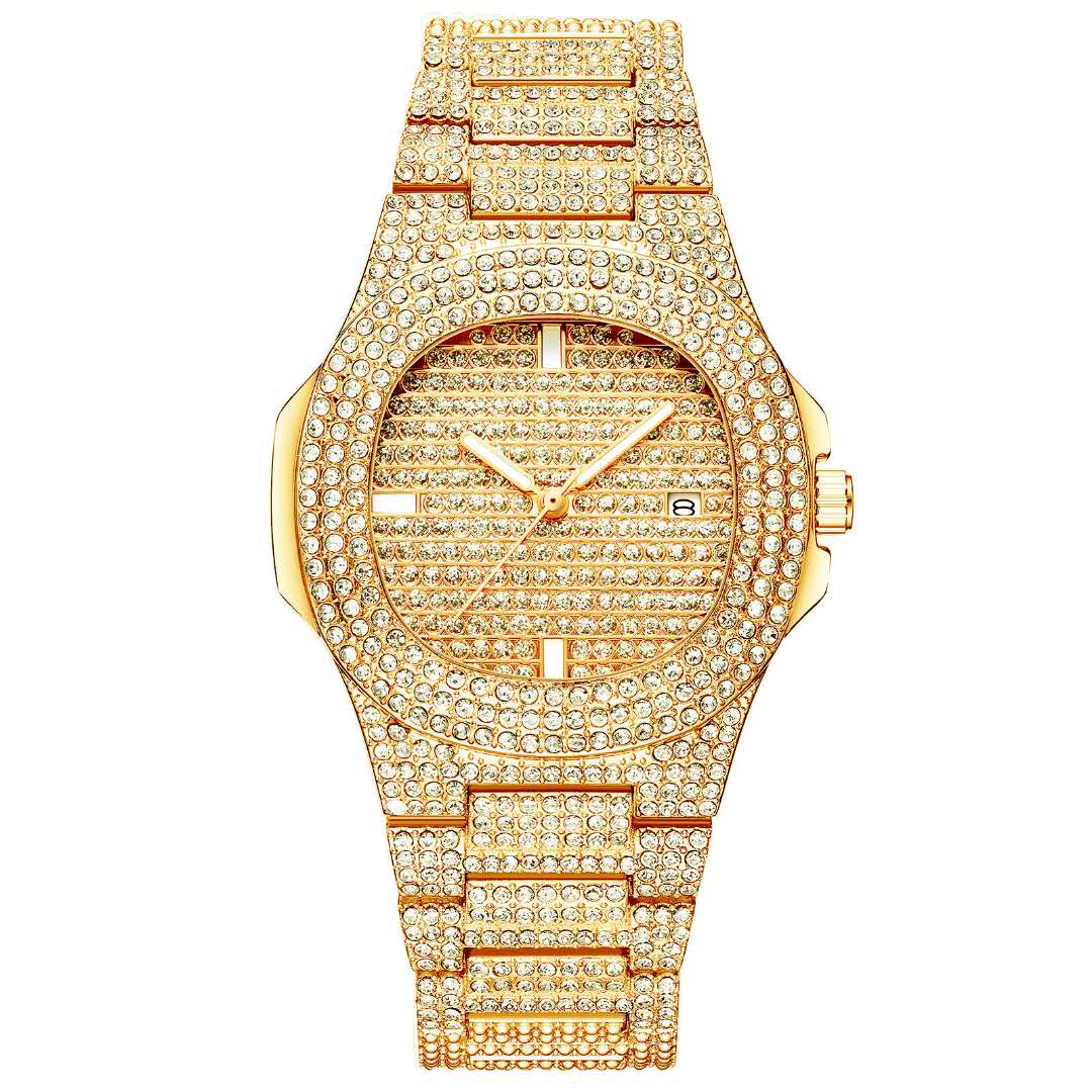 ساعة كوارتز بماس صناعي بالكامل - مراجعة Jewelry Diamond Watches وسعره