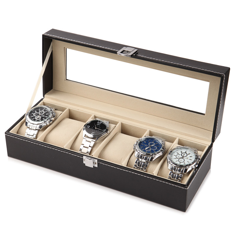 صندوق تخزين ساعات جلدي أوروبي، - مراجعة Jewelry Box With Watches وسعره