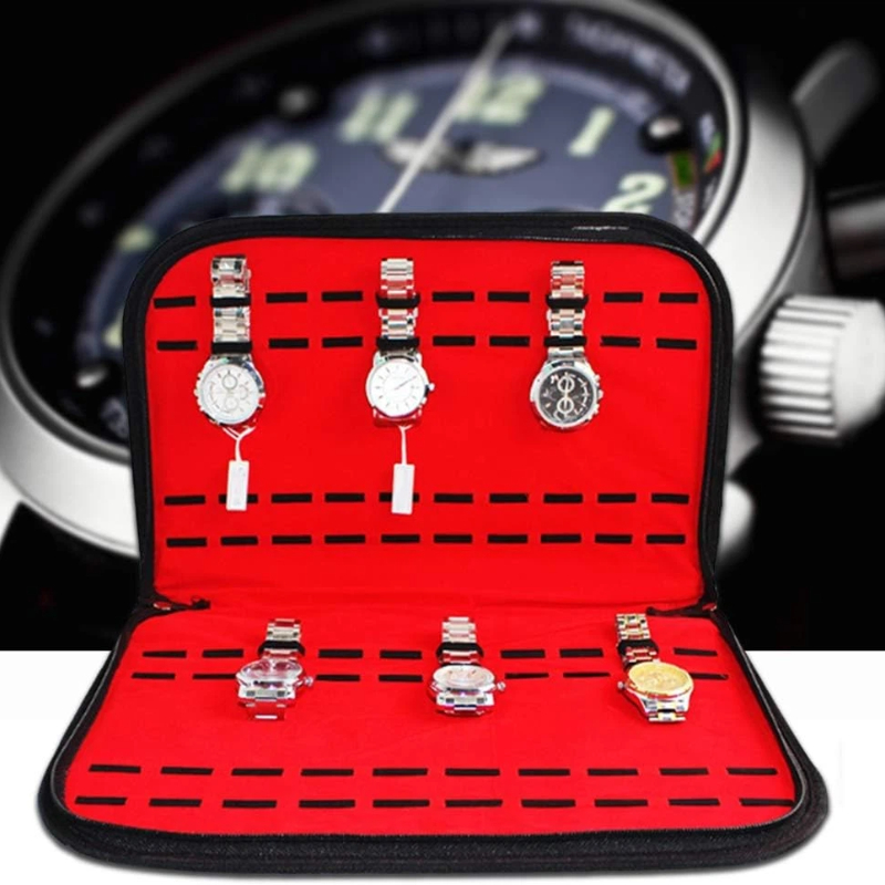 حقيبة تخزين ساعات بـ 20 فتحة،  - مراجعة Jewelry Box With Watches وسعره