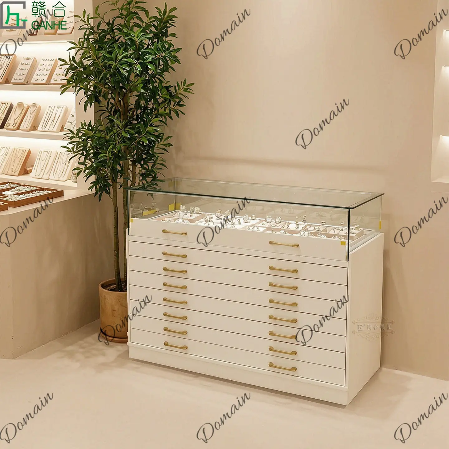 خزانة عرض زجاجية فاخرة متعددة  - مراجعة Jewelry Watches & Accessories وسعره