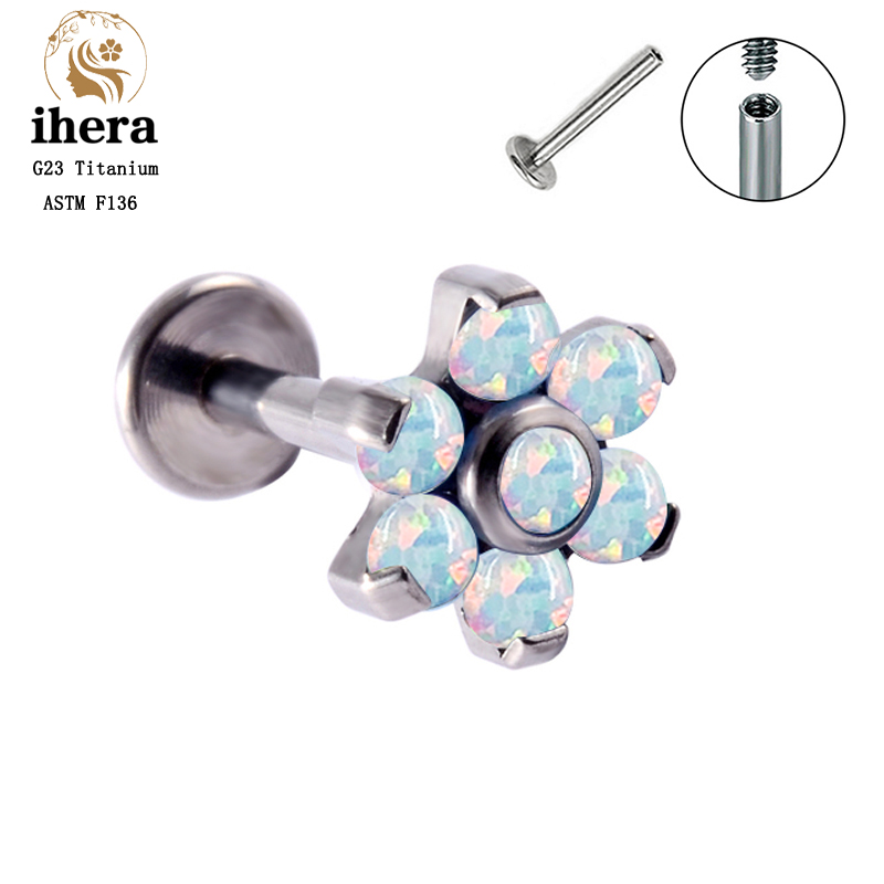 أقراط تيتانيوم G23 على شكل زهر - مراجعة Opal Earrings Dangle وسعره